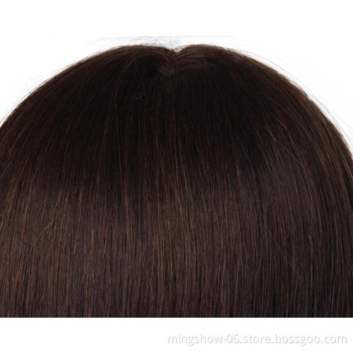 100% Human Hair Mannequin Head Real Human Hair Natural Black Color Practice Model Training Head For Hairdresser